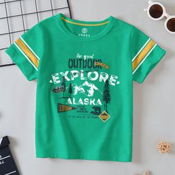 CODEZ Boys Typography Printed Cotton Applique T-shirt-picture-34