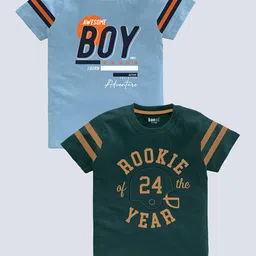 BAESD Boys Pack Of 2 Printed Round Neck Cotton T-shirts-picture-19