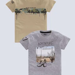 BAESD Boys Pack Of 2 Printed Pure Cotton T-shirt-picture-24
