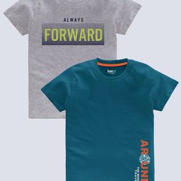 BAESD Boys Pack Of 2 Typography Printed T-shirt-picture-54