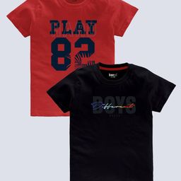 BAESD Boys Pack Of 2 Typography Printed T-shirt-picture-11