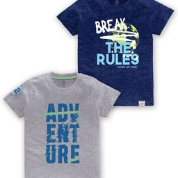 CODEZ Boys Multicoloured Typography 2 Printed Applique T-shirt-picture-47