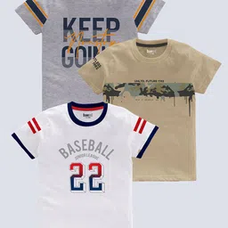 BAESD Boys Pack Of 3 Printed Pure Cotton T-shirts-picture-24