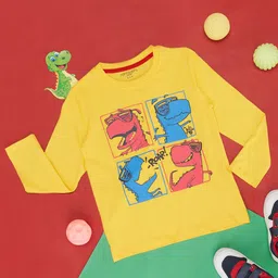 Pantaloons Junior Boys Graphic Printed Round Neck Regular Fit Cotton T-Shirt-picture-54