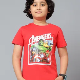 Cantabil Boys Avengers Graphic Printed Round Neck T-shirt-picture-0