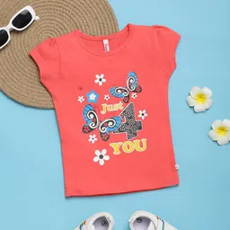 V-Mart Girls Typography Printed Cotton T-shirt-picture-37