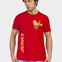 Greylongg Men Tom & jerry Graphic Printed Round Neck Cotton T-shirt-picture-19