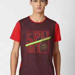 Peter England Men Typography Printed Applique T-shirt-image-64