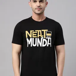Bushirt Men Black Printed Pure Cotton T-shirt-picture-30