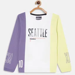 Octave Boys White & Purple Typography Printed T-shirt-picture-58