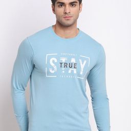 Club York Men Blue Typography Printed Slim Fit long Sleeve T-shirt-picture-11