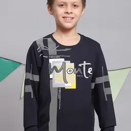 Monte Carlo Boys Typography Printed Cotton T-shirt-image-58