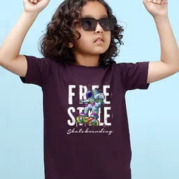 NUSYL Boys Typography Printed Round Neck T-shirt-picture-11