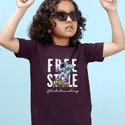 NUSYL Boys Typography Printed T-shirt-picture-33