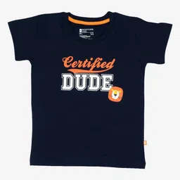 Bodycare Boys Typography Printed Applique T-shirt image 1