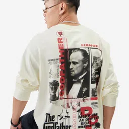 The Souled Store White Graphic Printed Pure Cotton Oversized T-shirt-picture-41