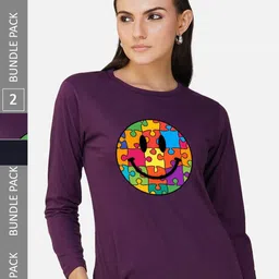 CHOZI Pack Of 2 Graphic Printed Cotton T-shirt-picture-24