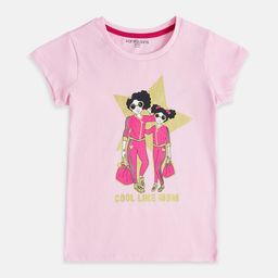 Pantaloons Junior Girls Graphic Printed Cotton T-shirt-picture-12
