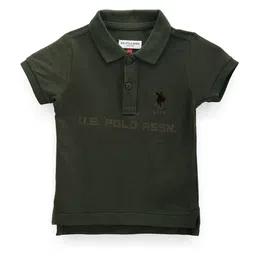 U.S. Polo Assn. Kids Boys Brand Logo Polo Collar Pure Cotton T-shirt image 1