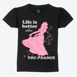 YK Disney Girls Disney Princess Printed Pure Cotton T-shirt image 1