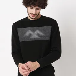 Mufti Abstract Printed Cotton Pullover Sweatshirt-image-12