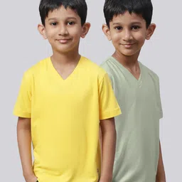 Friskers Boys Pack Of 2 V-Neck Pure Cotton Sports T-shirt-picture-26