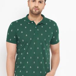 THE MILLION CLUB Conversational Printed Polo Collar Cotton Casual T-shirt-picture-33