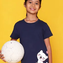 NUSYL Girls Printed Round Neck T-shirt-image-55