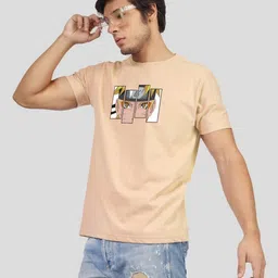 Greylongg Men Naruto Graphic Printed Round Neck T-shirt-image-60
