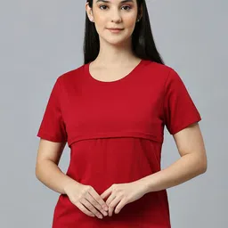 True Shape Round Neck T-shirt With Nursing Zip-picture-33