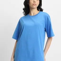 JUNEBERRY Pure Cotton Bio Finish Drop Shoulder Sleeves Oversized T-shirt-picture-33