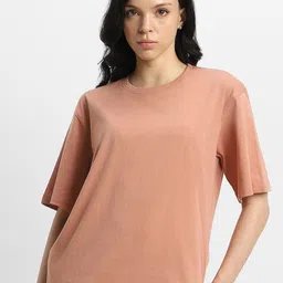 JUNEBERRY Pure Cotton Bio Finish Drop Shoulder Sleeves Oversized T-shirt-picture-25