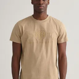GANT Solid Round Neck Regular Fit T-Shirt image 1