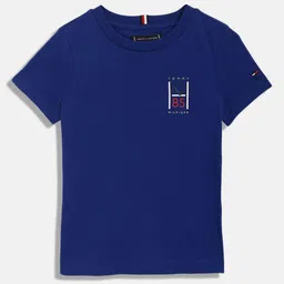 Tommy Hilfiger Boys Typography Printed Round Neck Cotton T-shirt-picture-34