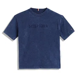 Tommy Hilfiger Boys Typography Printed Round Neck Cotton Relaxed Fit T-shirt-picture-19