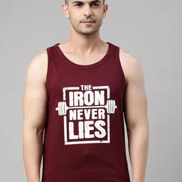 Bushirt Men Maroon Printed Pure Cotton T-shirt-picture-20