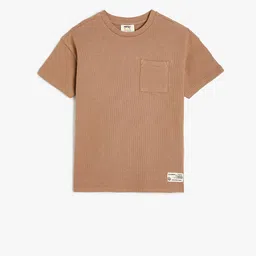 Koton Boys Round Neck Short Sleeves Pockets Cotton Regular T-shirt-picture-19