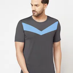 GLITO Colourblocked Round Neck Cotton Sports T-shirt-picture-16