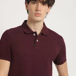 THE BEAR HOUSE Self Design Polo Collar Pure Cotton T-shirt-picture-38