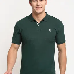 Cantabil Men Green Cotton Polo Collar T-shirt-picture-35