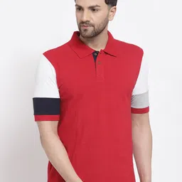 Kalt Men Red Polo Collar T-shirt-picture-28