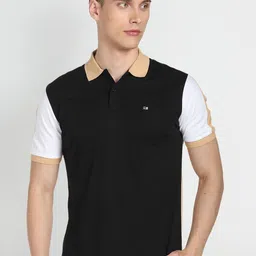 Arrow Sport Color Block Polo Collar Short Sleeves Cotton T-shirt-picture-46