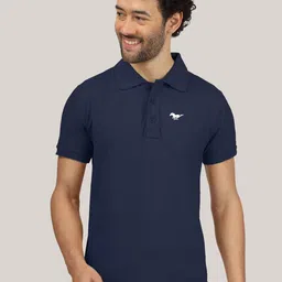 Greylongg Cotton Knitted Polo Collar Pockets T-shirt-image-98