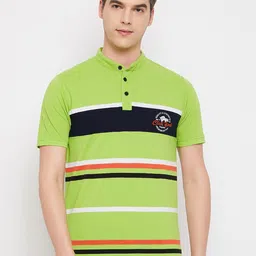 Club York Striped Polo Collar Cotton T-shirt-picture-26