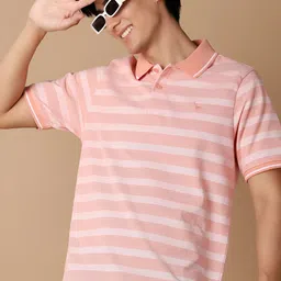 V-Mart Men Striped Polo Collar Pockets T-shirt-picture-54