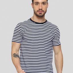 MISCHIEF MONKEY Striped Pure Cotton T-shirt-picture-42