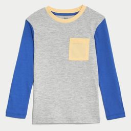 Marks & Spencer Boys Colourblocked Round Neck Cotton T-shirt-picture-17