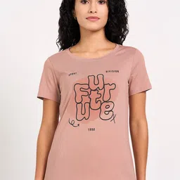 Ajile by Pantaloons Women Typography Printed Round Neck Cotton T-shirt-picture-41