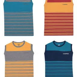 Dollar Champion Kidswear Boys 4 Striped Pockets T-shirt-image-4