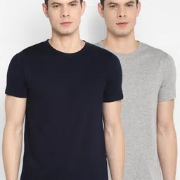 appulse Men Navy Blue & Grey Pack of 2 T-shirts-picture-43